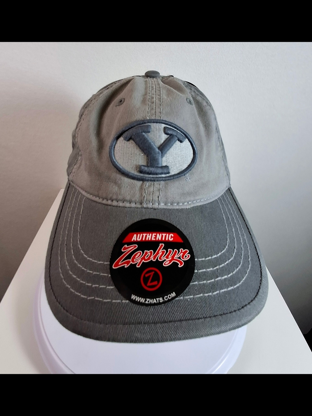 Zephyr Brigham Young 'Y' Logo Baseball Cap - Gray